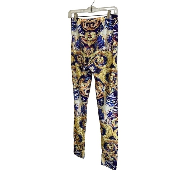 Doctor Who Van Gogh Inspired Leggins Multicolor Size XXL - Picture 2 of 4